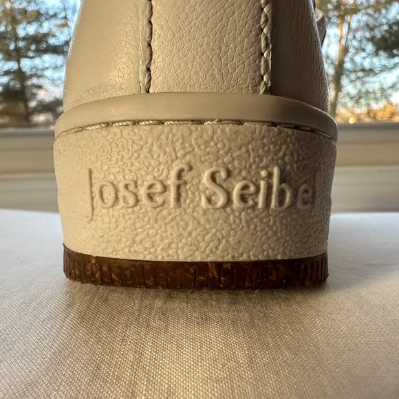 Josef Seibel Kim Comfort Shoes Size 6 Cork Insoles Lace-ups White Leather EUC - Picture 6 of 12